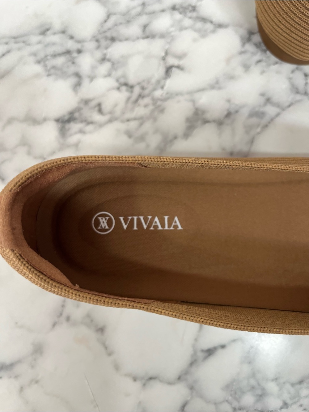 Vivaia Square-Toe V-Cut Margot 2.0 Slip On Ballet Flats Tan Size 43 U.S 11 - Picture 9 of 15